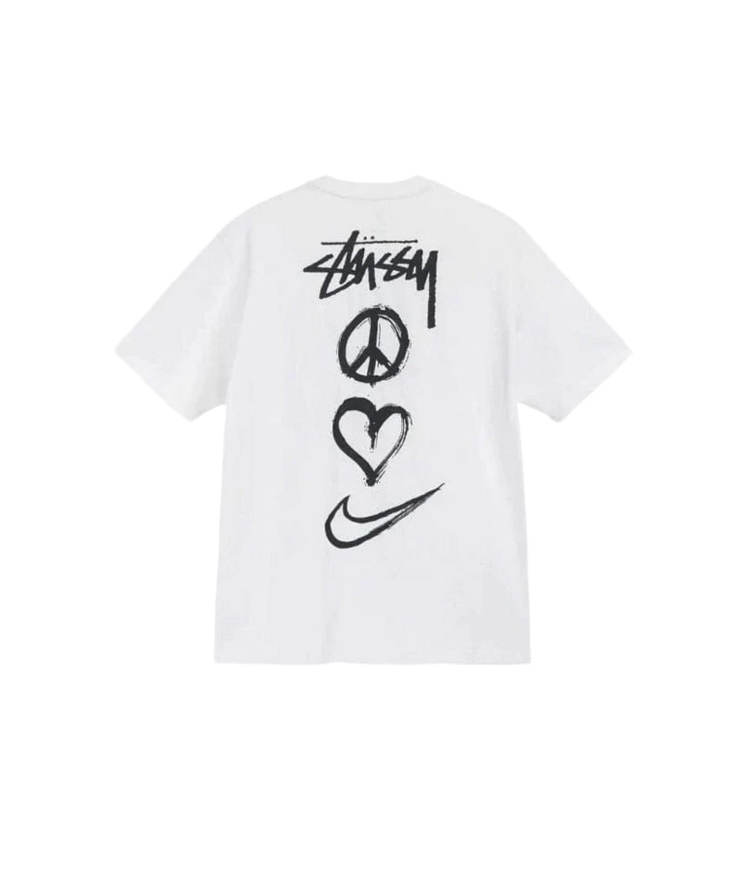 Nike x Stüssy Peace,Love,Swoosh White Tee