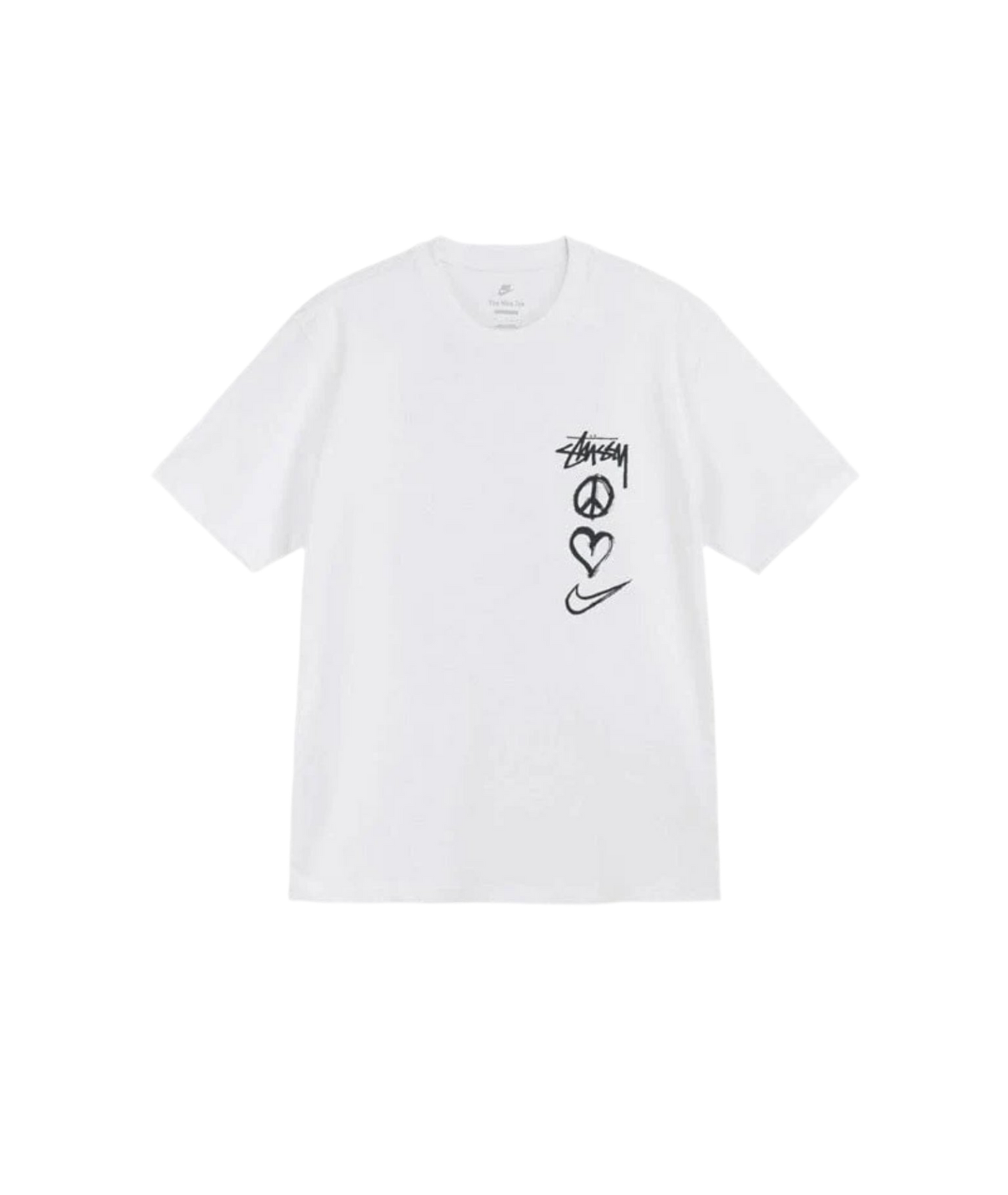 Nike x Stüssy Peace,Love,Swoosh White Tee