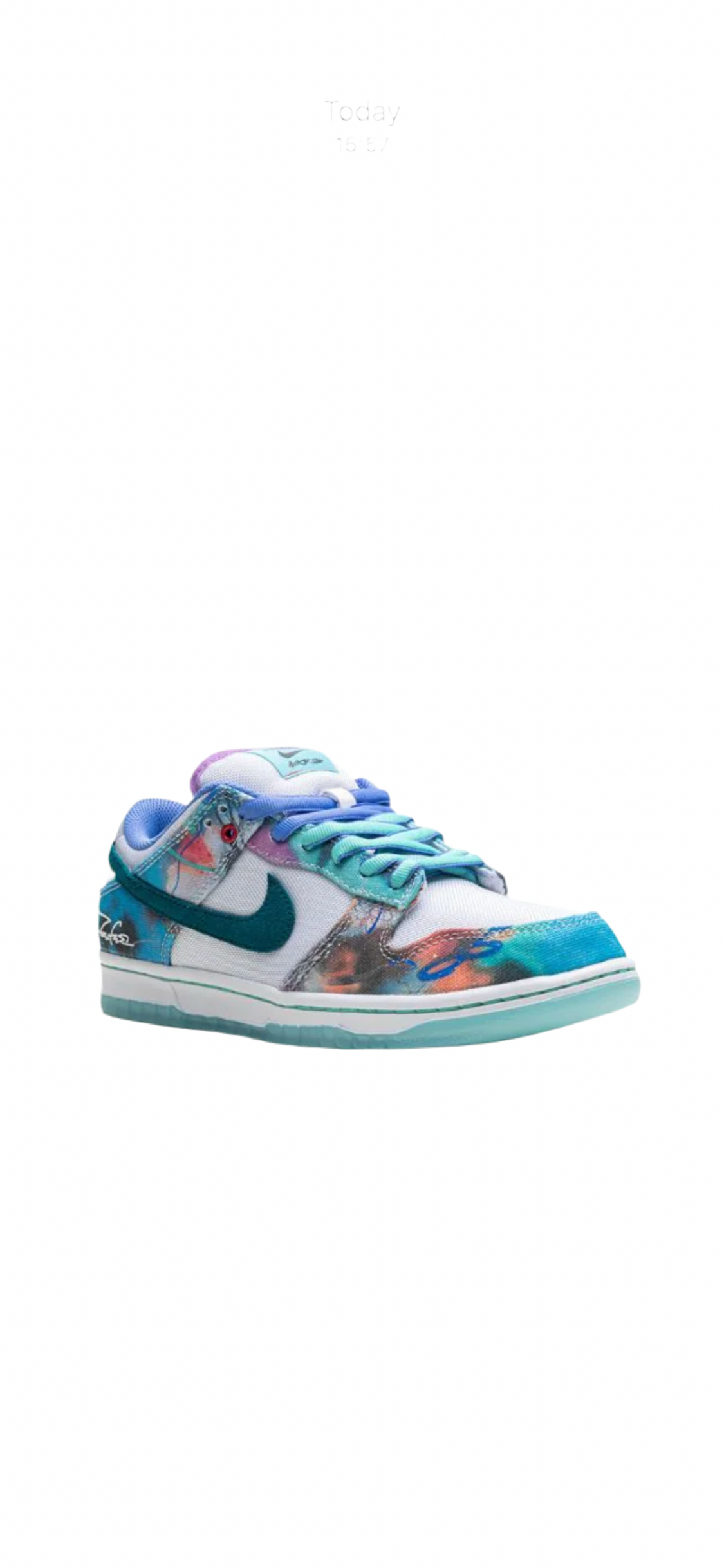 Nike x Futura Laboratoires SB Dunk Low “Bleached Aqua”